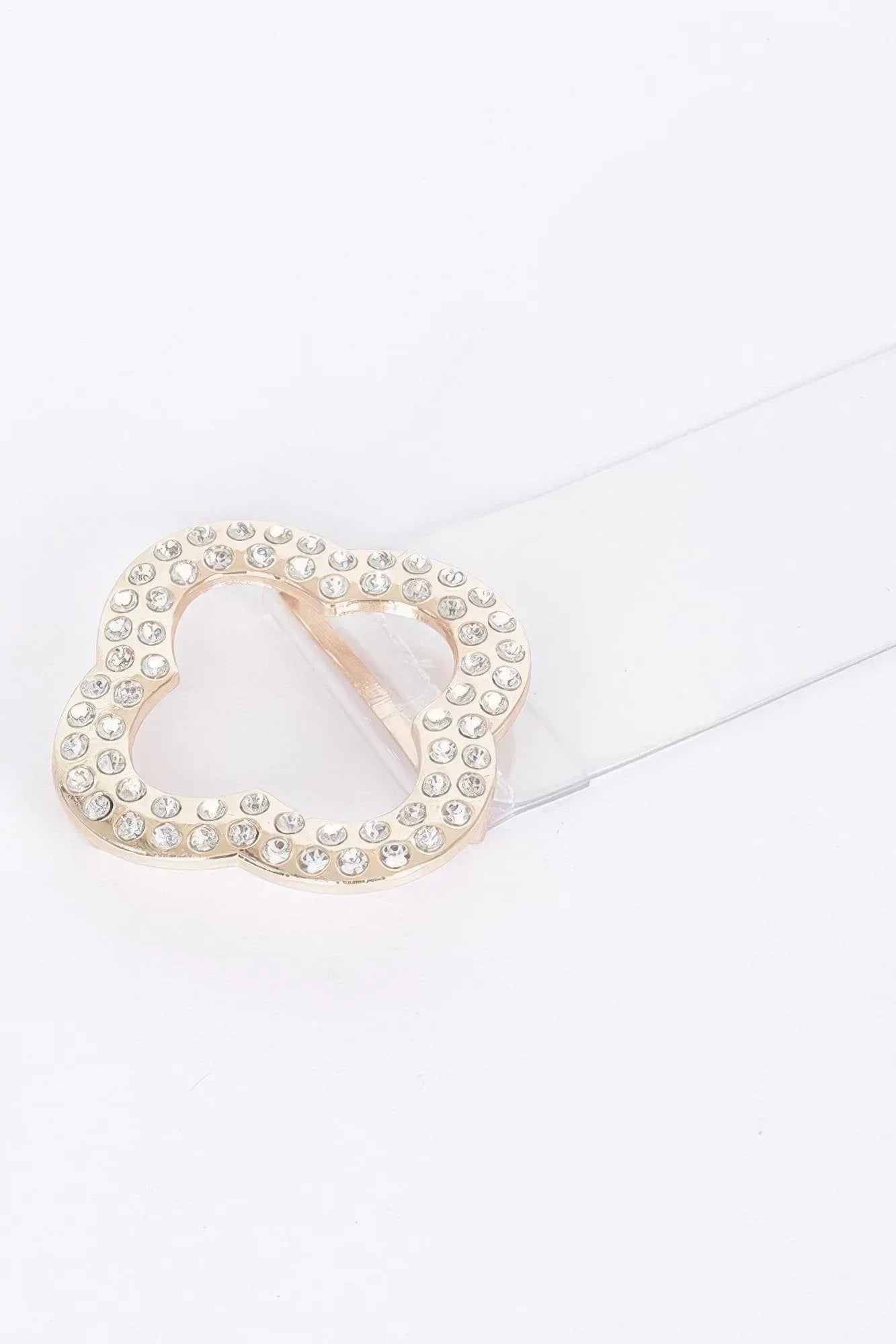 Rhinestone Metal Buckle Clear Belt Secondary image