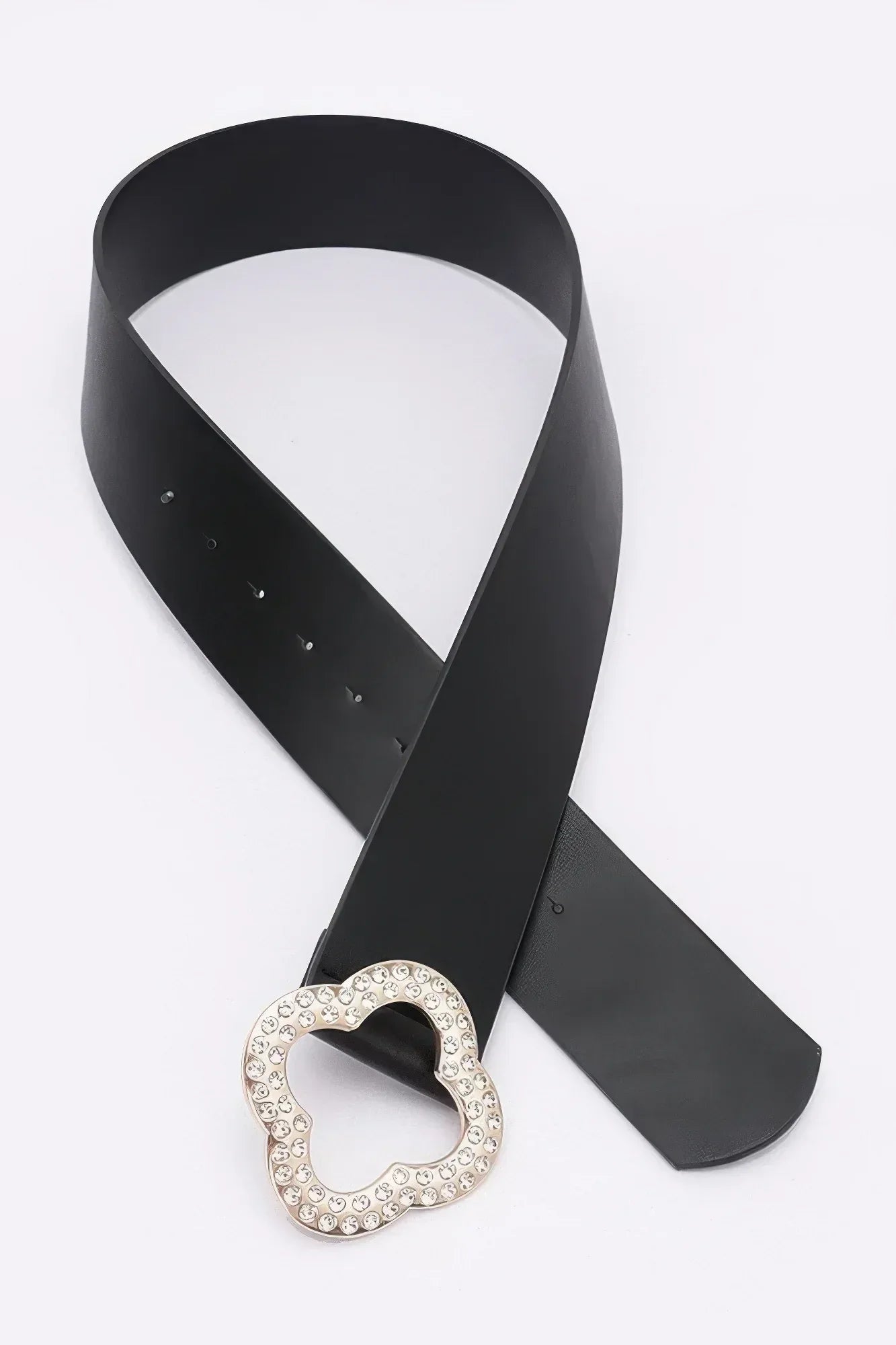 Rhinestone Metal Buckle Metallic Stretch Belt | Mixtshop LLC