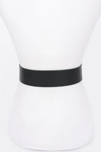 Rhinestone Metal Buckle Metallic Stretch Belt | Mixtshop LLC