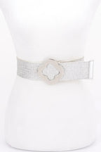 Metal Buckle Metallic Stretch Belt | Mixtshop LLC
