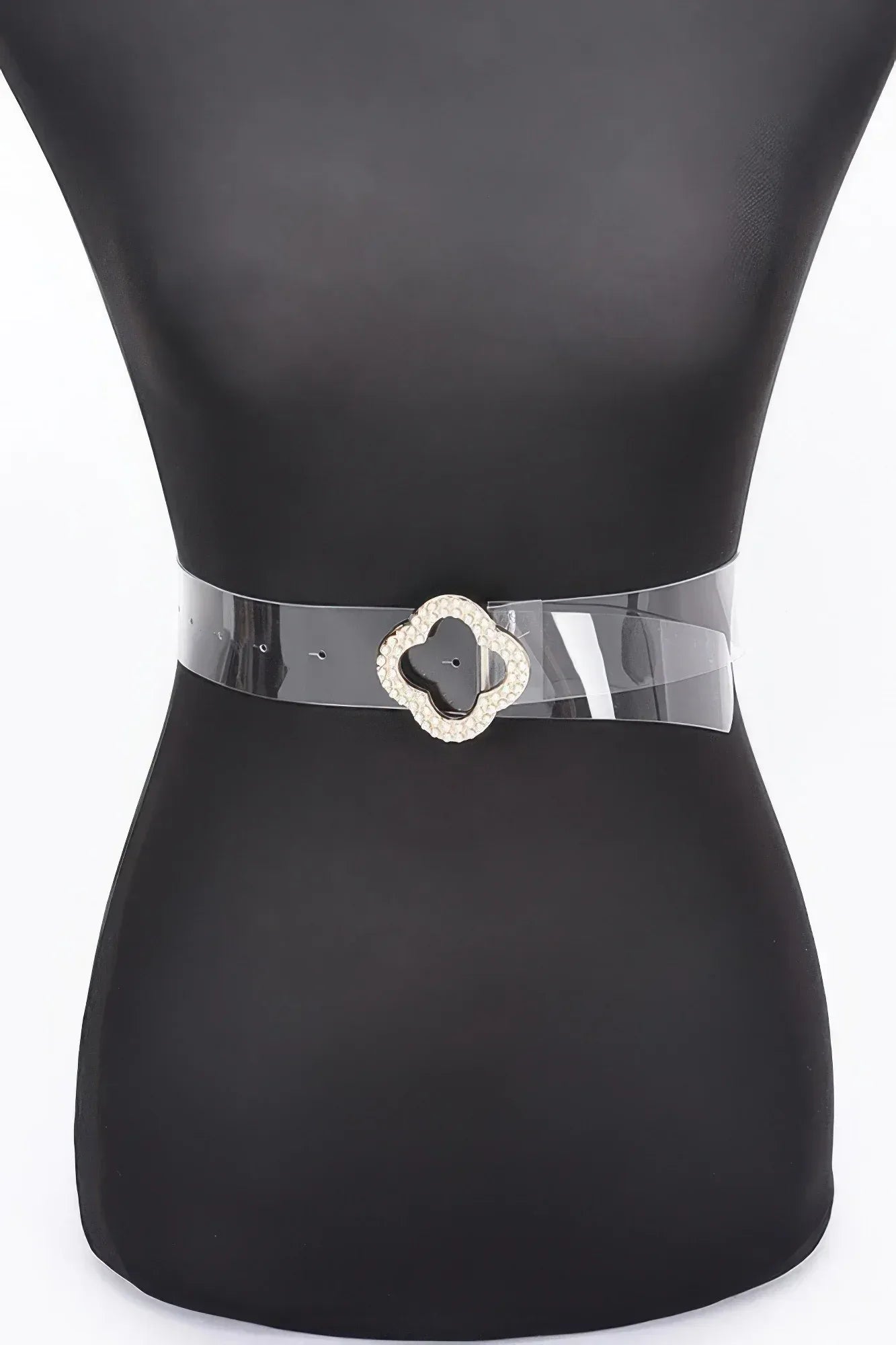 Pearl Metal Buckle Clear Belt | Mixtshop LLC Main image