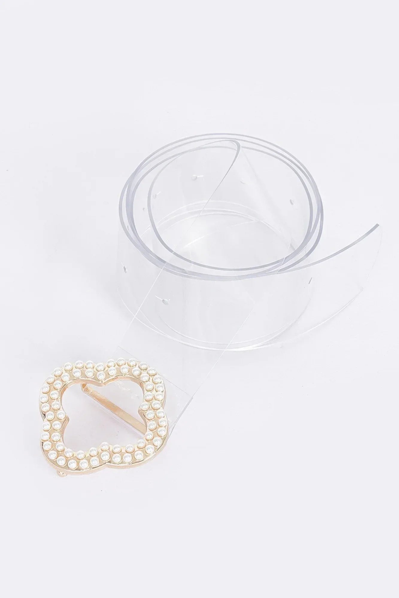 Pearl Metal Buckle Clear Belt Secondary image