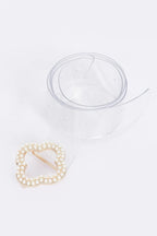Pearl Metal Buckle Clear Belt | Mixtshop LLC