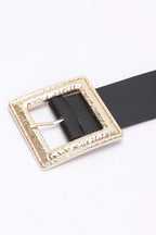 Hammered Metal Buckle Stretch Belt | Mixtshop LLC