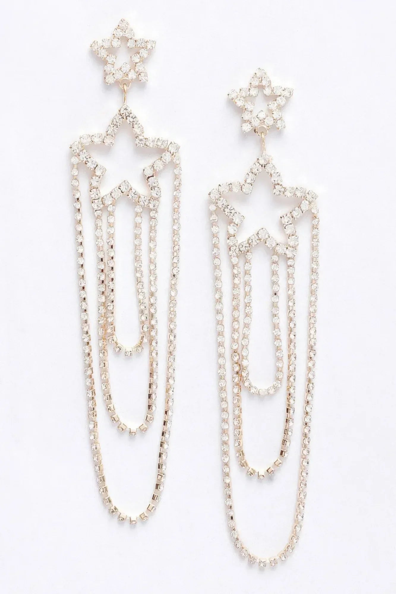 Rhinestone Fringe Earring | Mixtshop LLC Main image