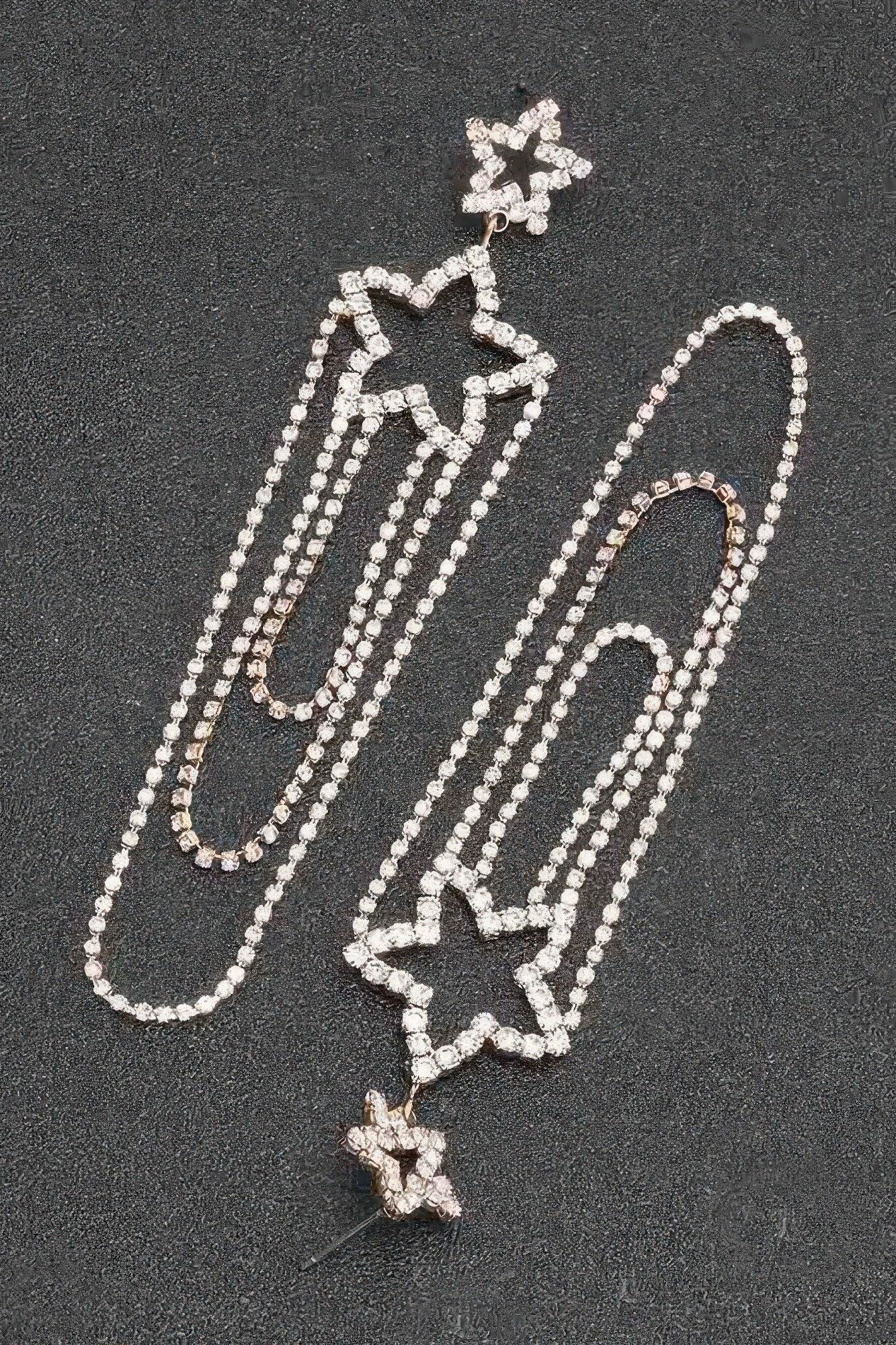 Rhinestone Fringe Earring Secondary image