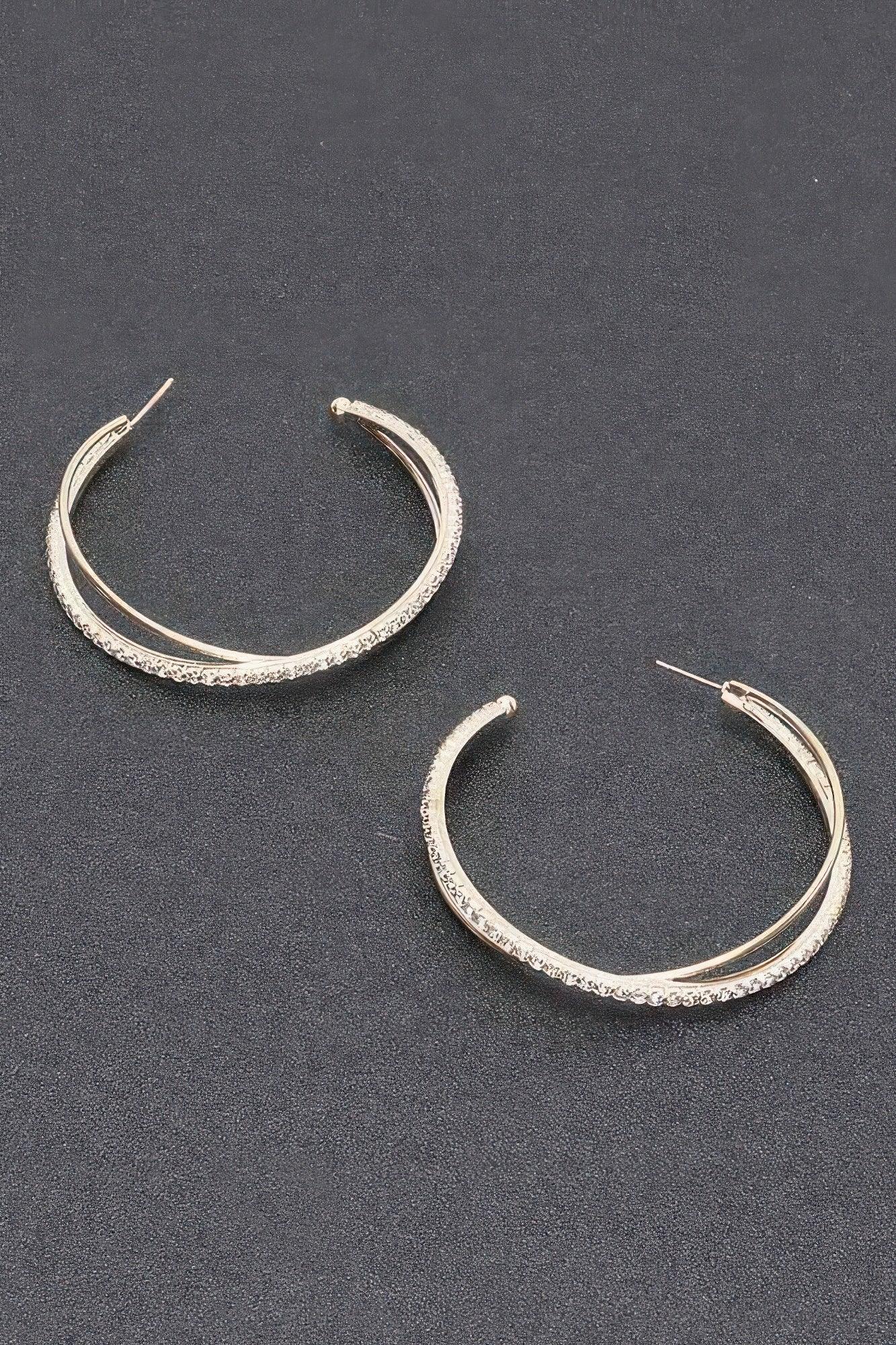 Rhinestone Hoop Earring | Mixtshop LLC Main image