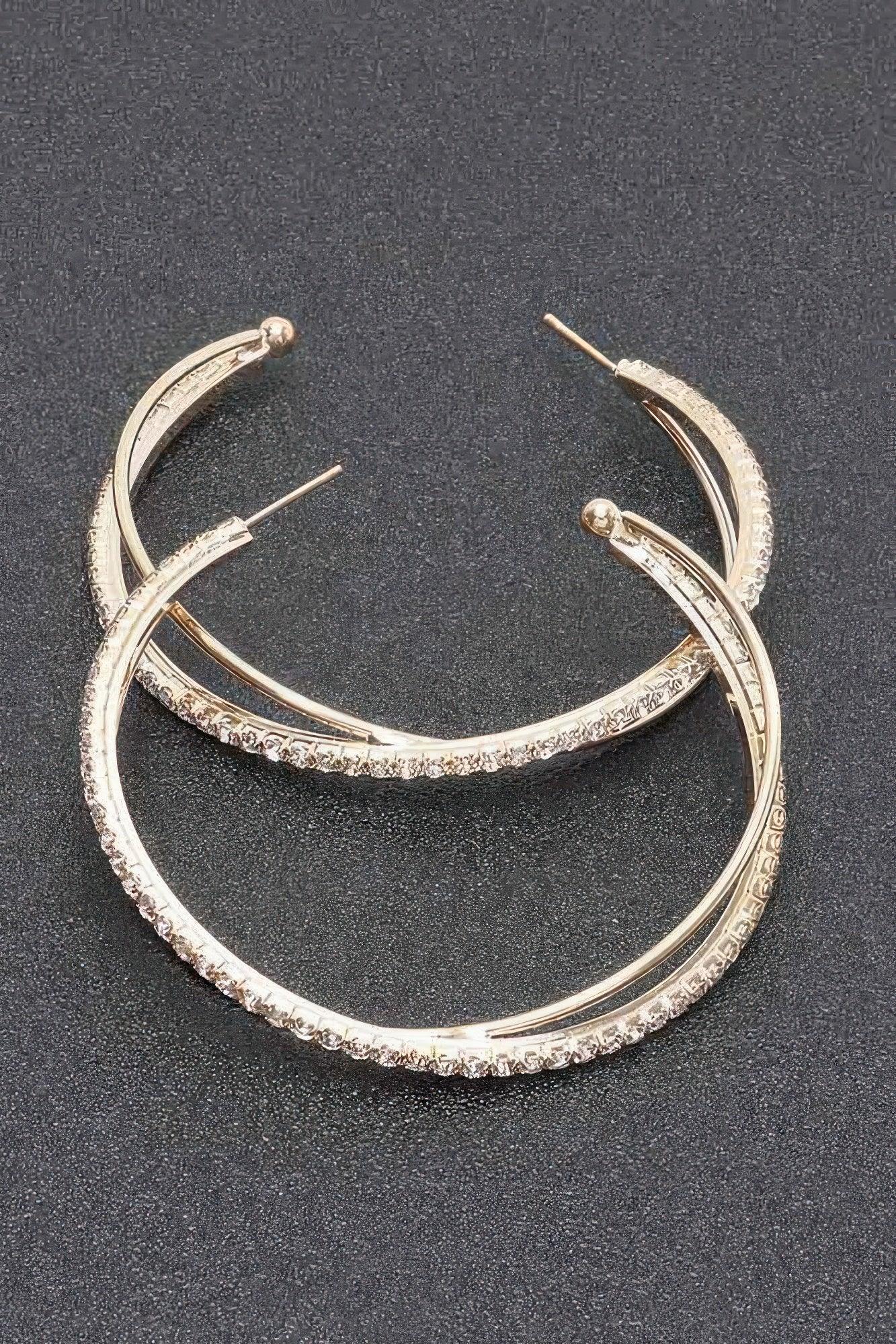Rhinestone Hoop Earring | Mixtshop LLC
