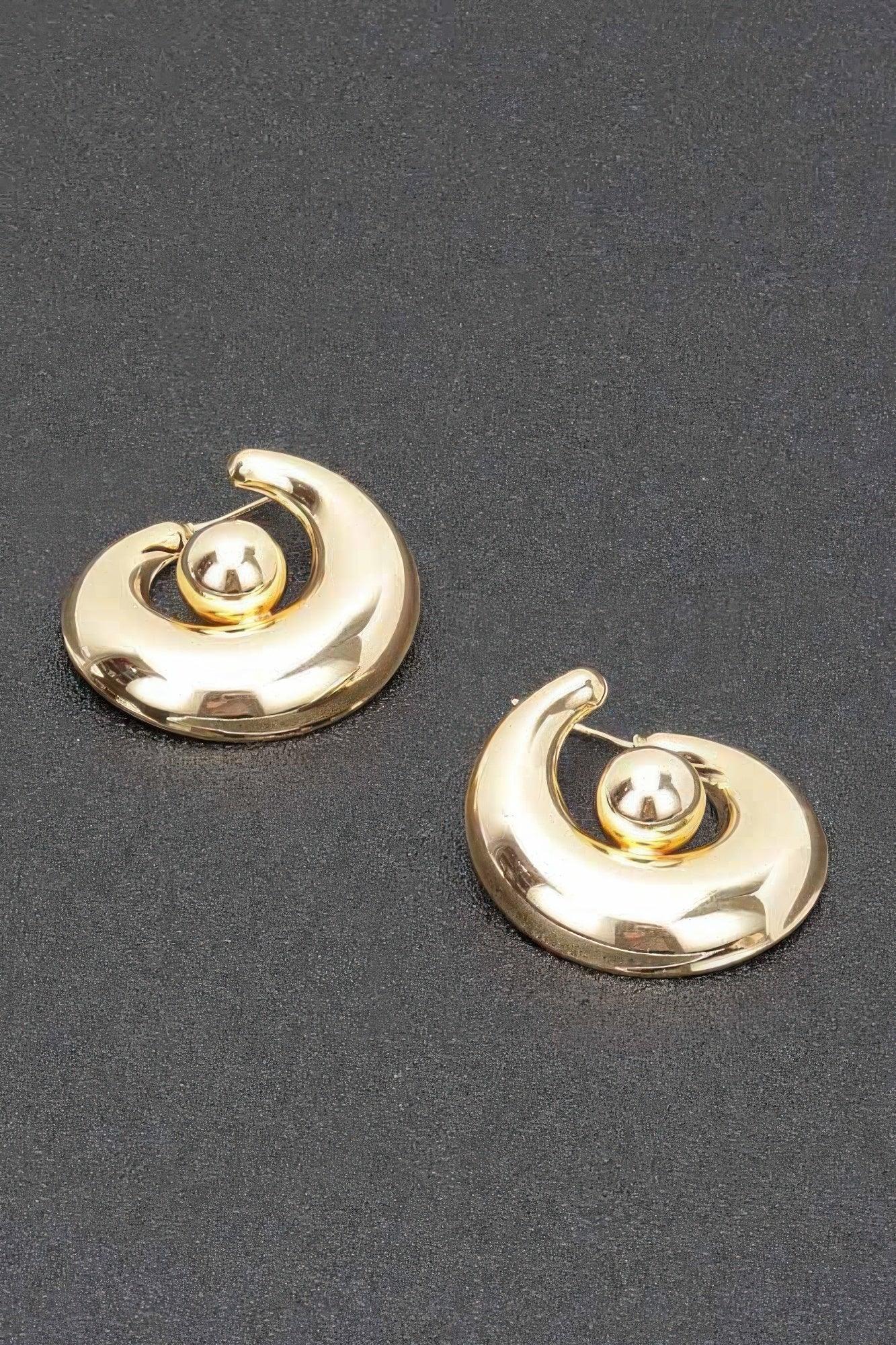 Gold Plated Metal Earring | Mixtshop LLC Main image