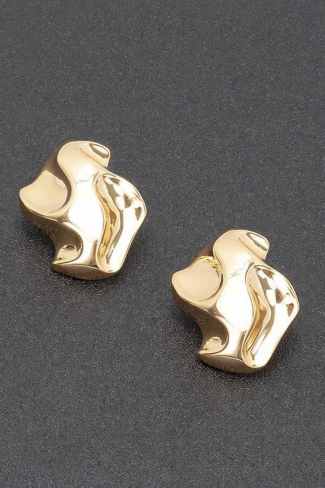 Gold Plated Metal Earring | Mixtshop LLC Main image