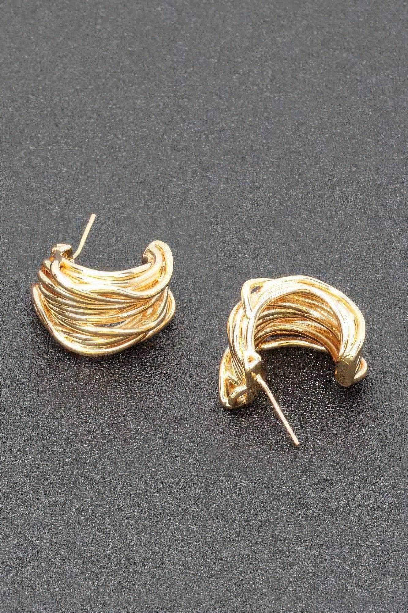 Gold Plated Metal Earring Secondary image