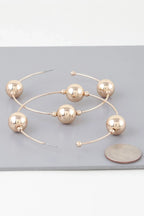 Triple Shiny Bead Hoop Earrings | Mixtshop LLC