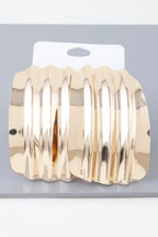 Shiny Ribbed Curve Earrings | Mixtshop LLC