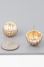 Multi Ribbed Dome Earrings | Mixtshop LLC