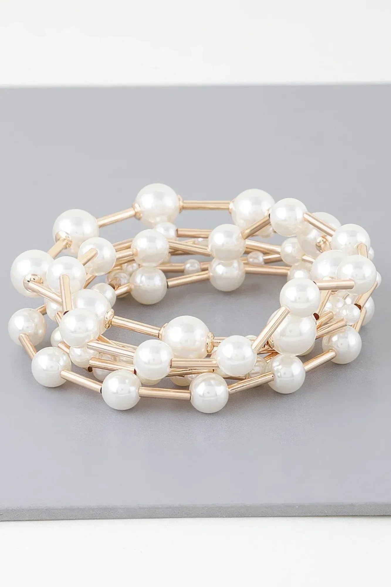 Multi Pearl Wire Bracelet Secondary image