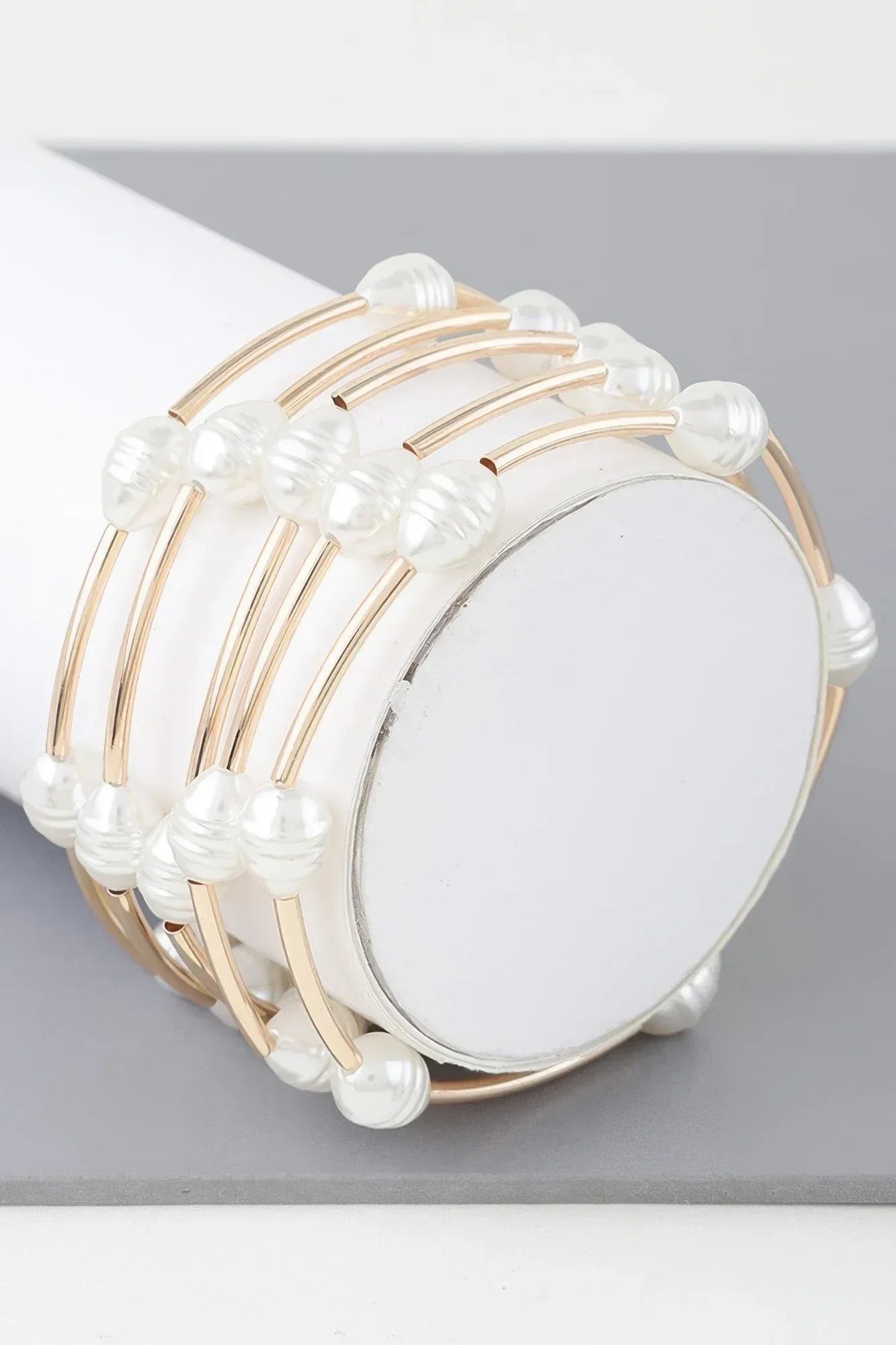 Multi Pearl Shell Tube Bracelet | Mixtshop LLC Main image