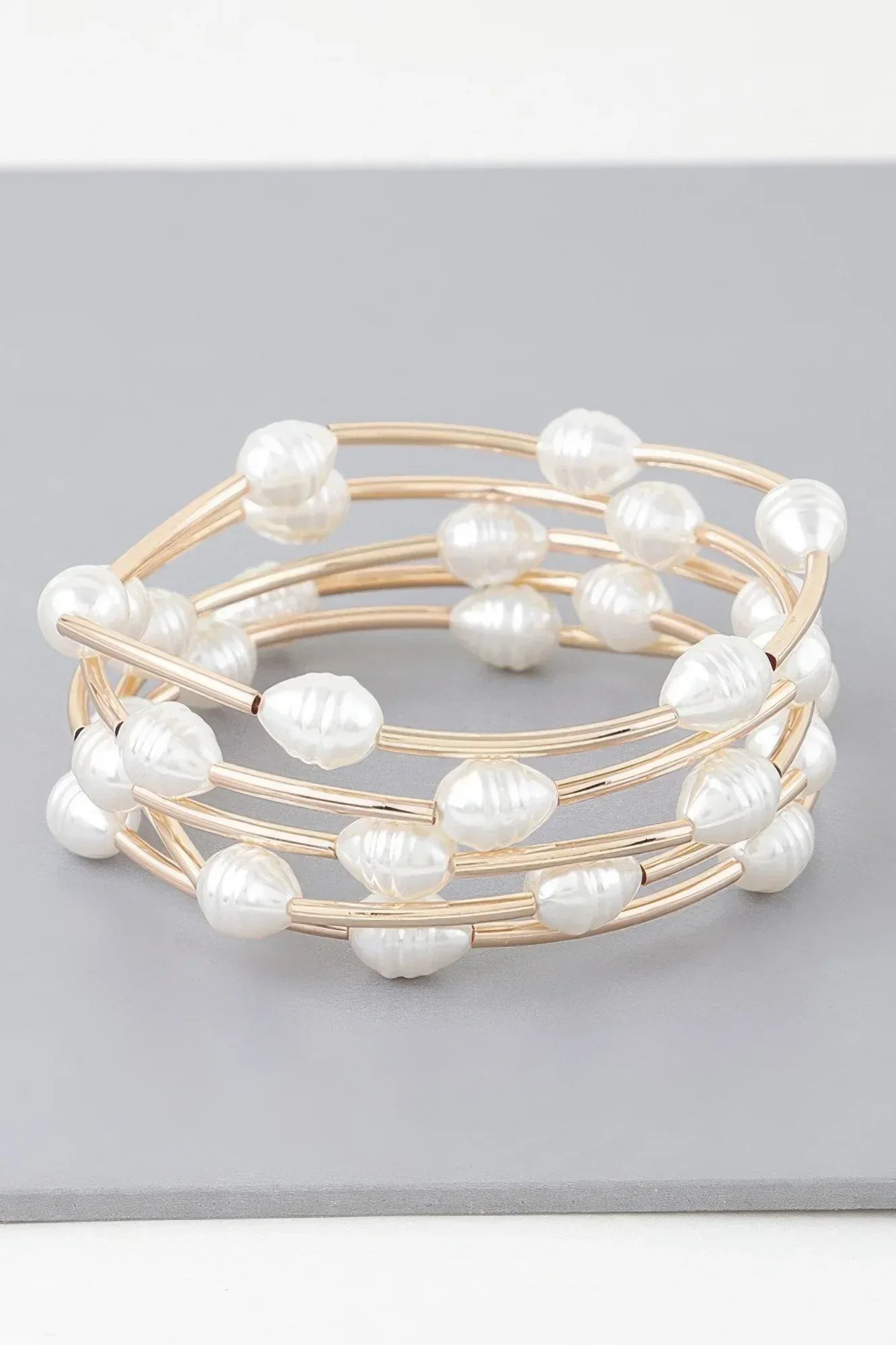 Multi Pearl Shell Tube Bracelet Secondary image