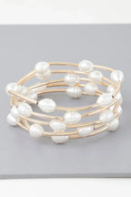 Multi Pearl Shell Tube Bracelet | Mixtshop LLC
