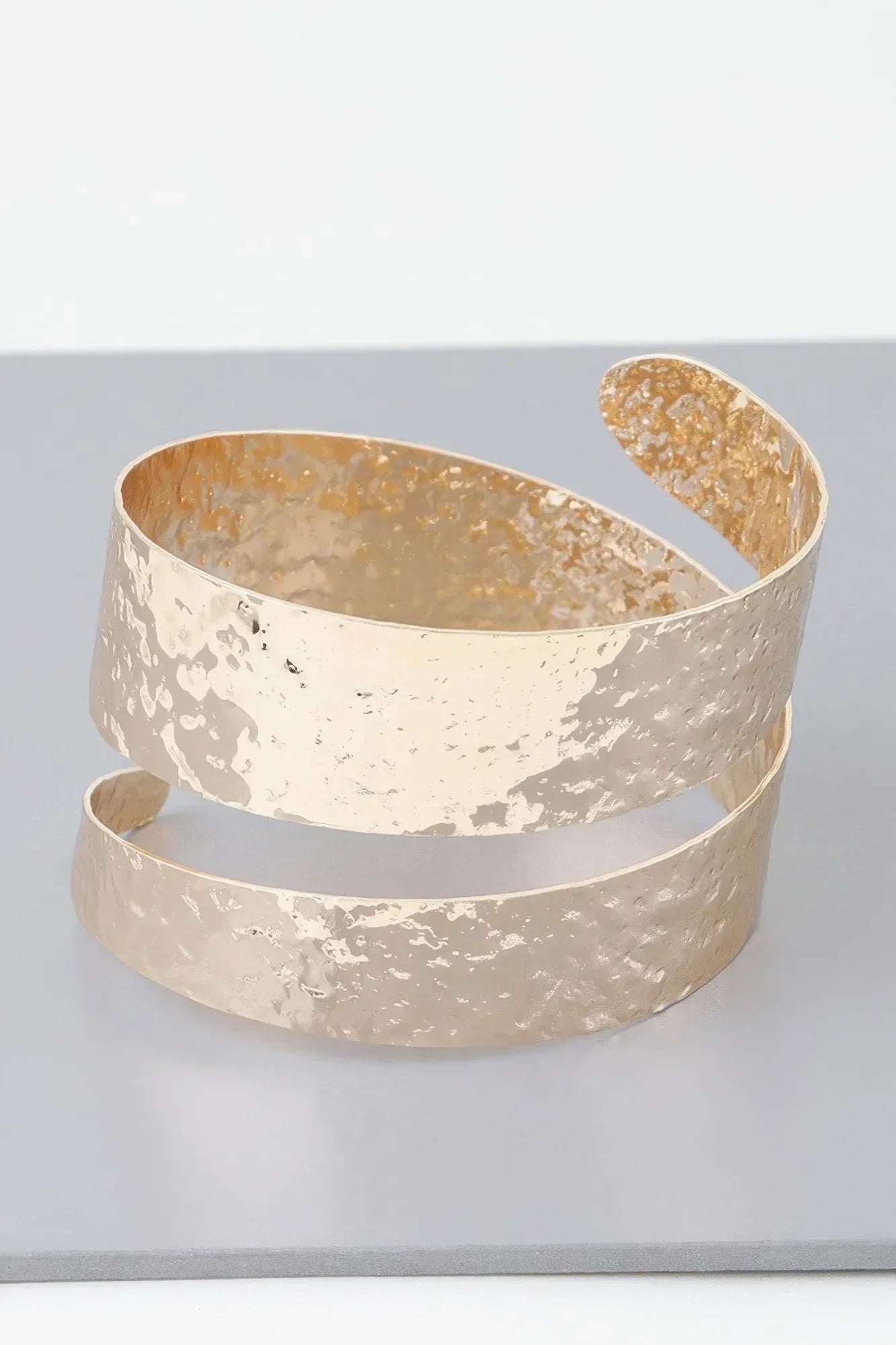 Hammered Wrap Around Cuff Bracelet Secondary image