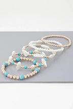 Multi Stone N Pearl Beaded Bracelet | Mixtshop LLC