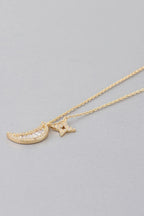Jeweled Sun N Moon Necklace | Mixtshop LLC