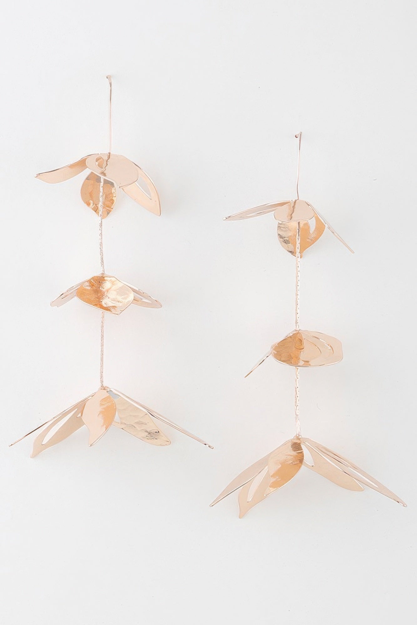 Triple Delicate Flower Drop Earrings | Mixtshop LLC Main image