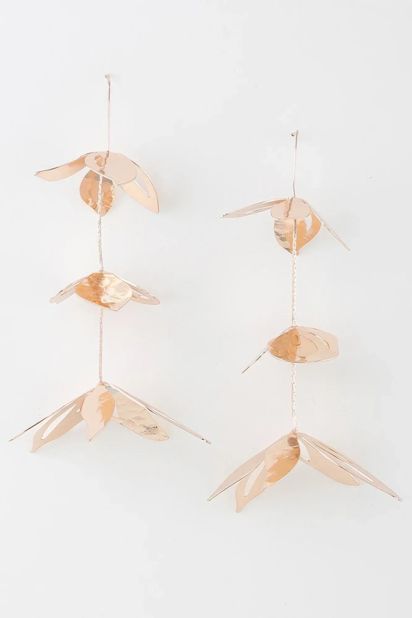 Triple Delicate Flower Drop Earrings | Mixtshop LLC