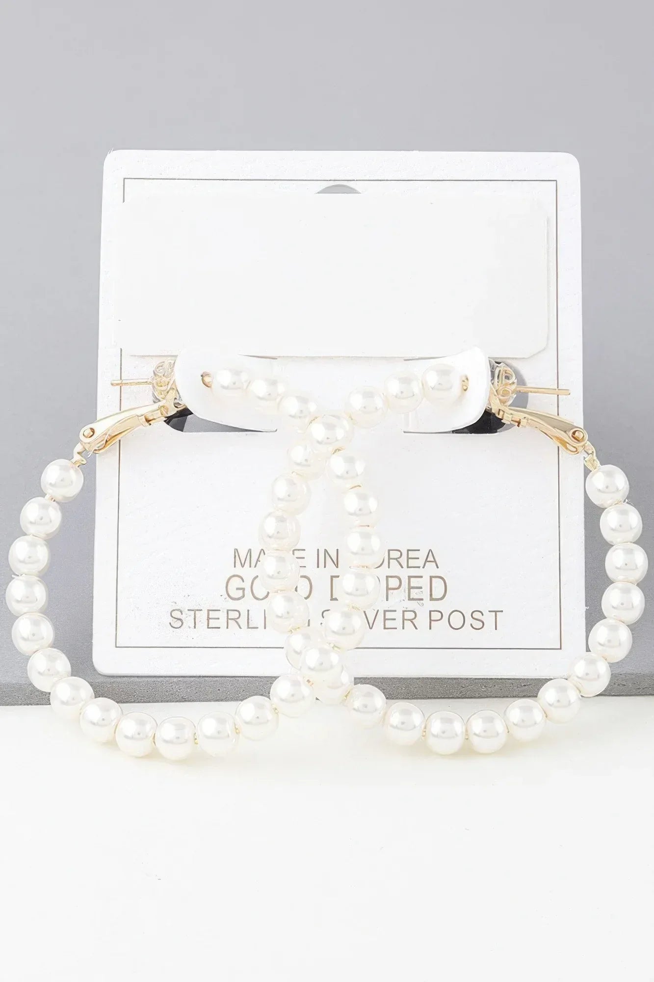 Multi Pearl Hoop Earrings Secondary image