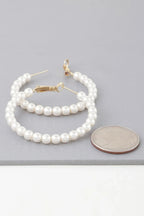 Multi Pearl Hoop Earrings | Mixtshop LLC