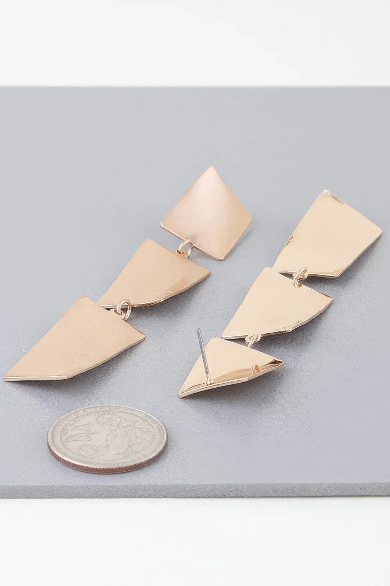 Triple Geometric Drop Earrings | Mixtshop LLC