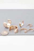 Multi Shiny Modern Hoop Earrings Set | Mixtshop LLC