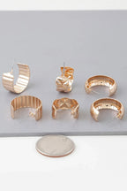 Multi Quilted Hoop Earrings Set | Mixtshop LLC