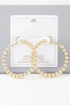 Shiny Beaded Hoop Earrings | Mixtshop LLC