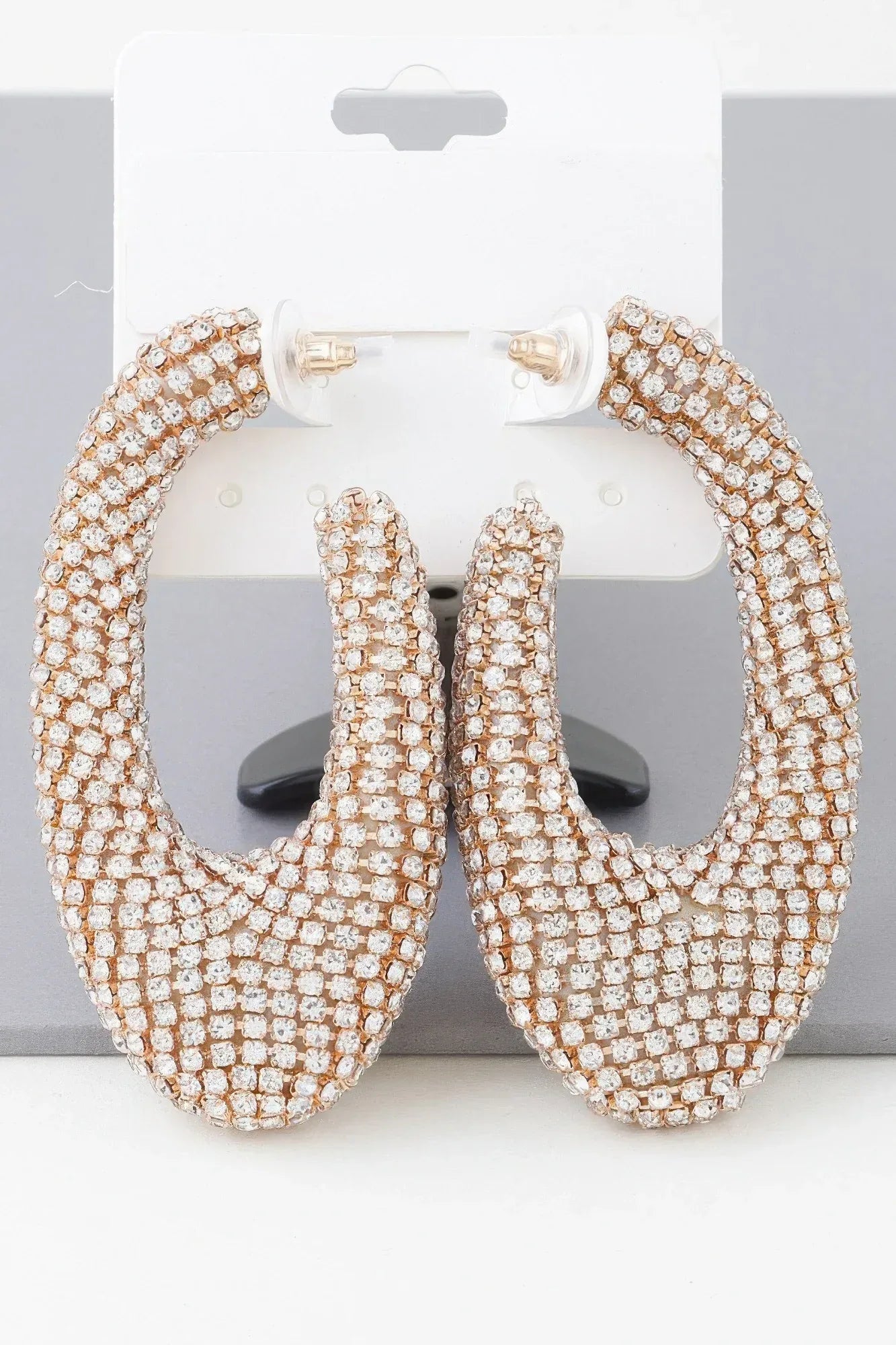 Bejeweled Abstract Oval Earrings | Mixtshop LLC Main image