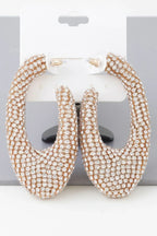 Bejeweled Abstract Oval Earrings | Mixtshop LLC
