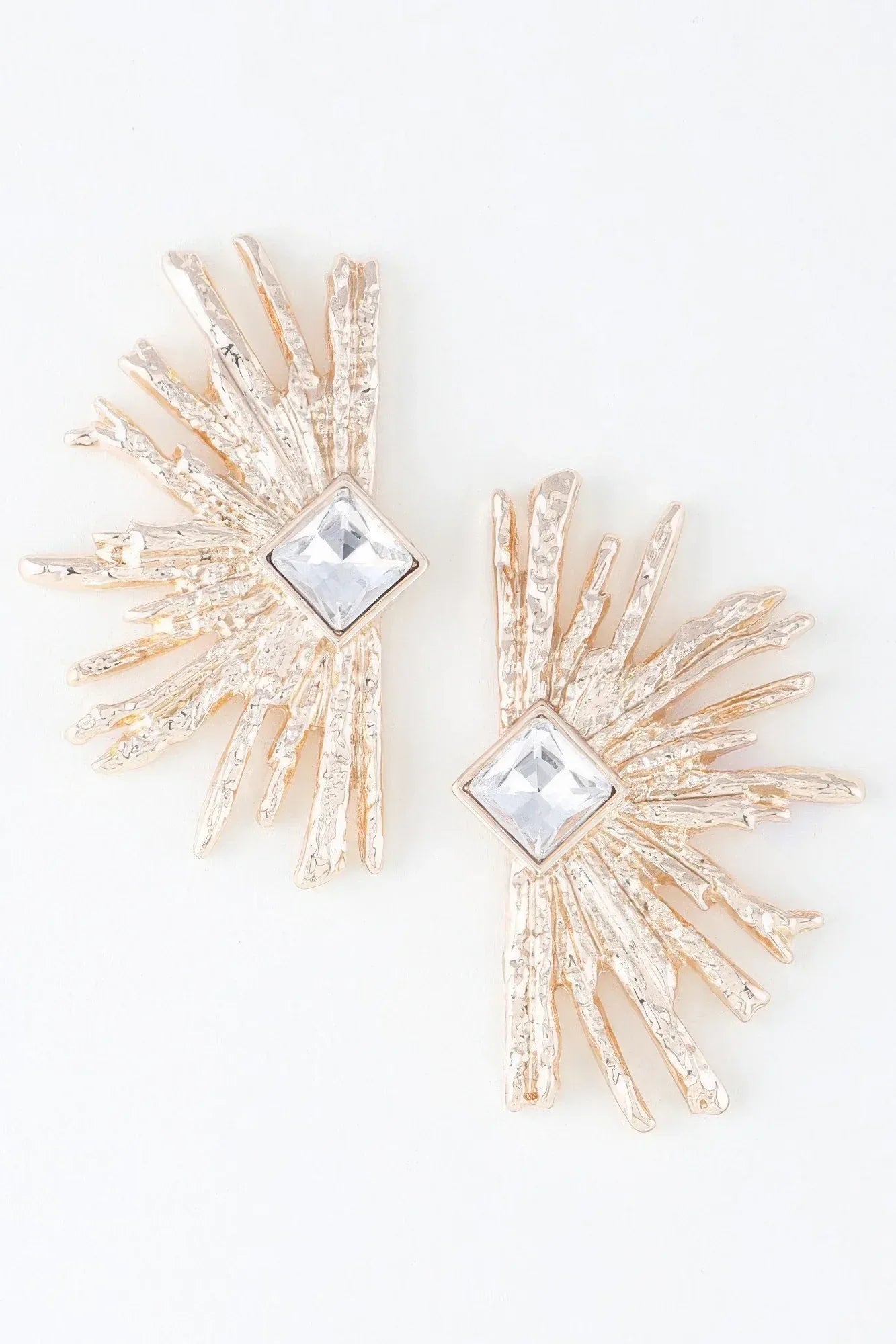 Diamond Rhinestone Flare Earrings | Mixtshop LLC