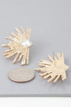 Diamond Rhinestone Flare Earrings | Mixtshop LLC
