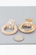 Bejeweled Twisted Hoop Drop Earrings | Mixtshop LLC