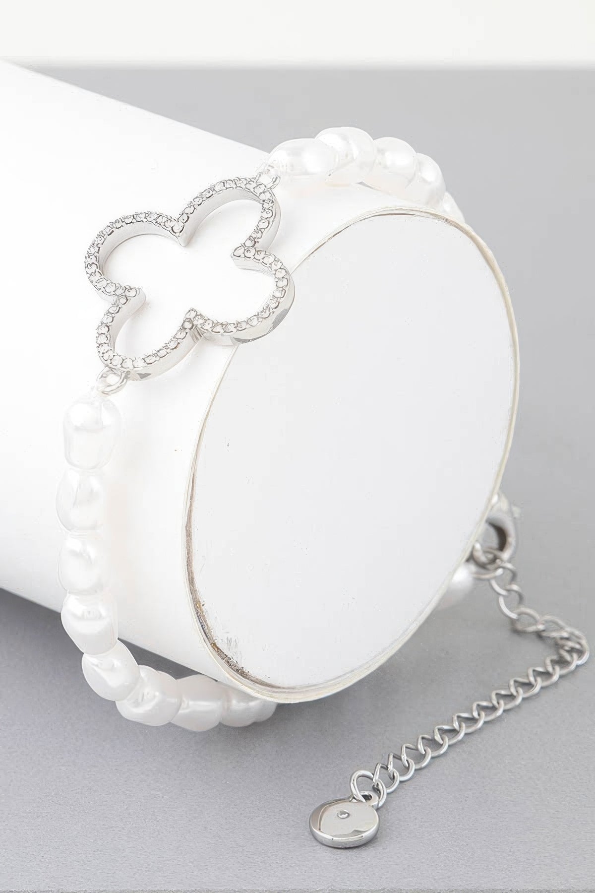 Open Clover Pearl Beaded Bracelet | Mixtshop LLC