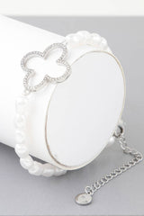 Open Clover Pearl Beaded Bracelet | Mixtshop LLC