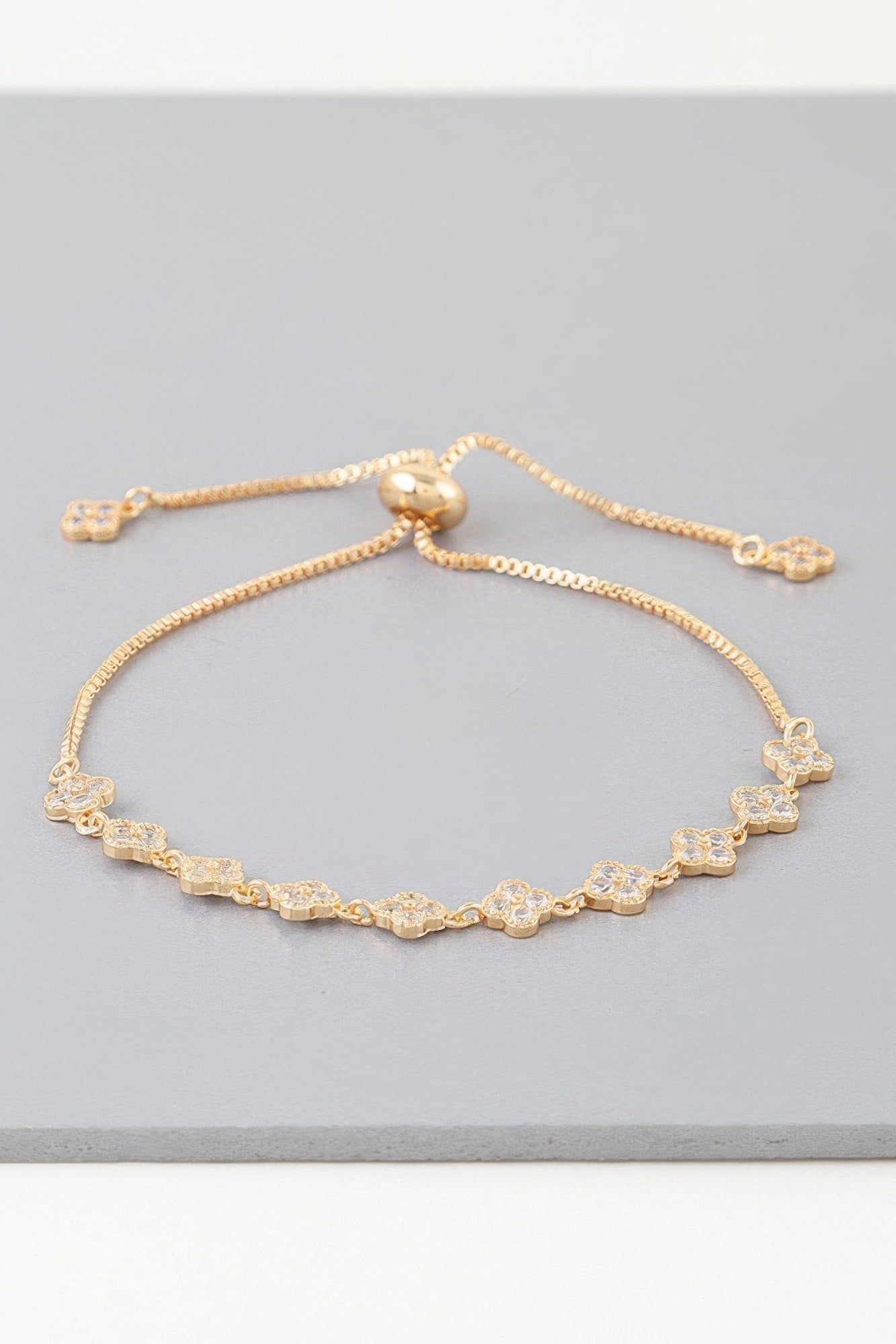 Jeweled Clover Chain Bracelet | Mixtshop LLC