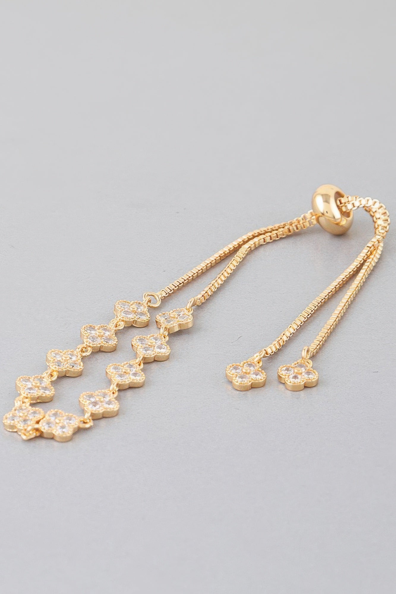 Jeweled Clover Chain Bracelet | Mixtshop LLC