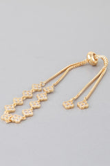 Jeweled Clover Chain Bracelet | Mixtshop LLC