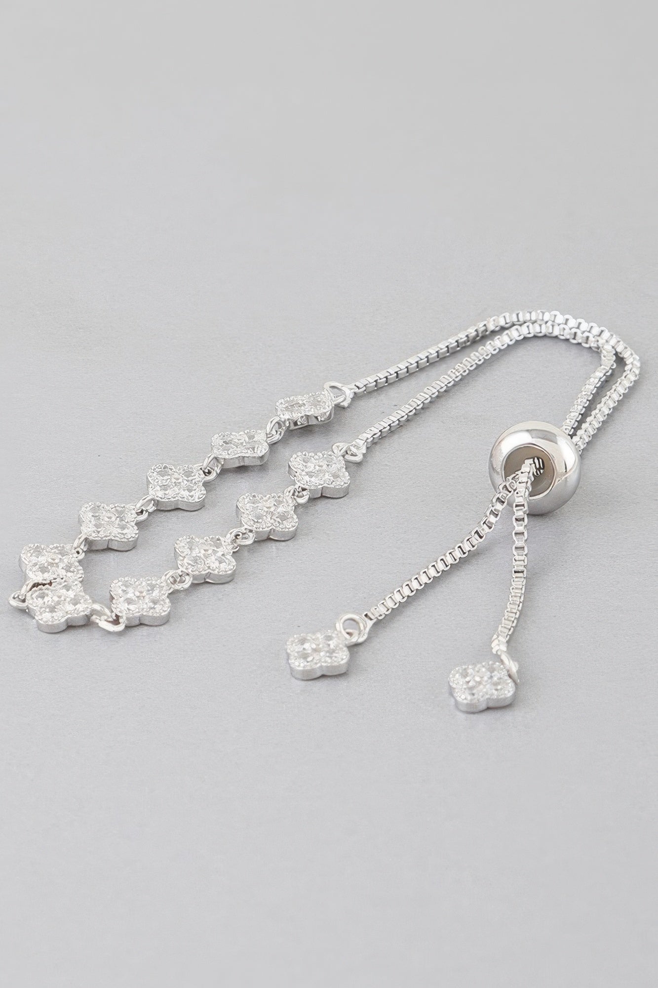 Jeweled Clover Chain Bracelet | Mixtshop LLC