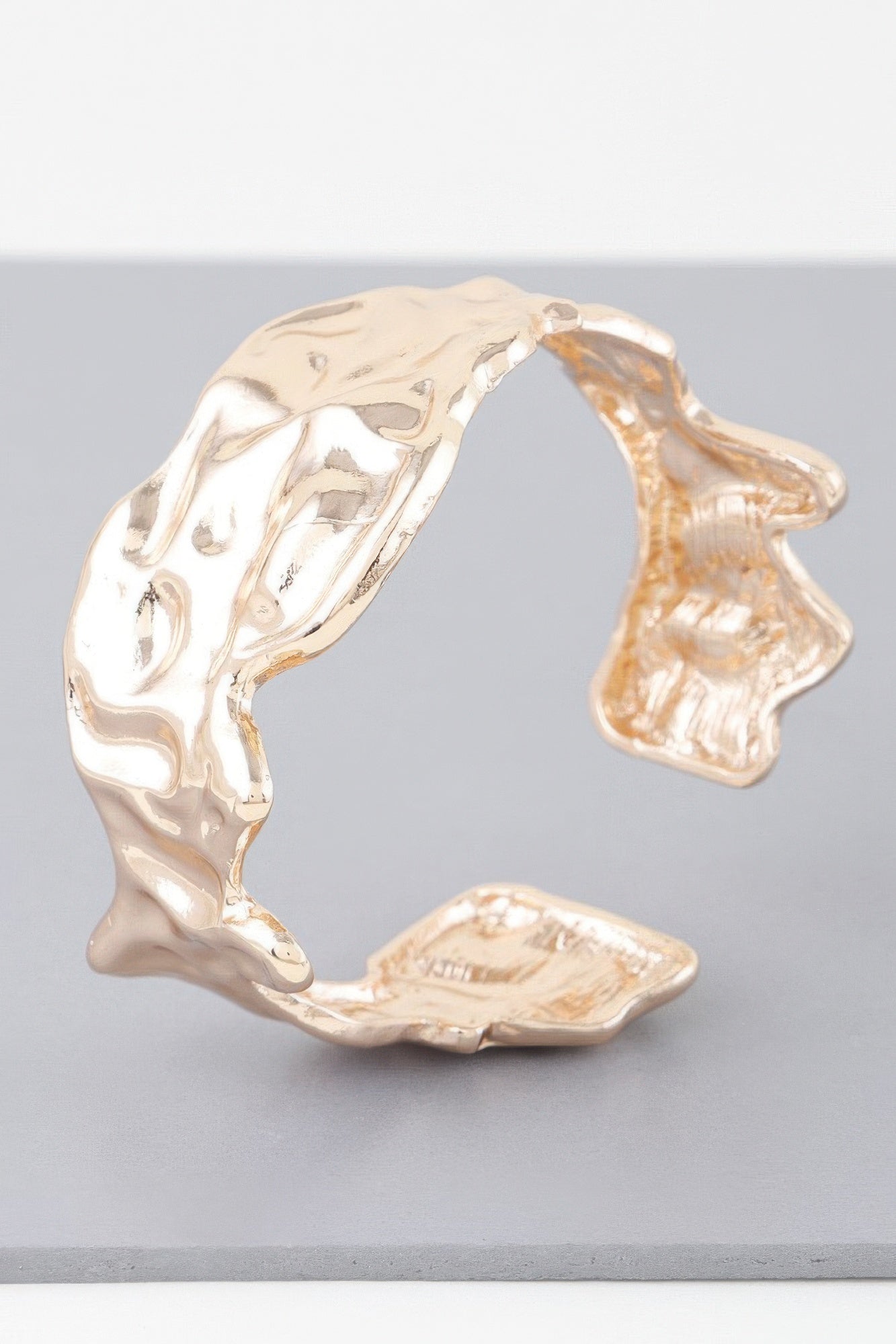 Abstract Ripple Open Cuff Bracelet | Mixtshop LLC Main image