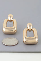 Shiny Modern Frame Drop Earrings | Mixtshop LLC