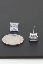 Silver Cubic Zirconia Rhinestone Earrings | Mixtshop LLC