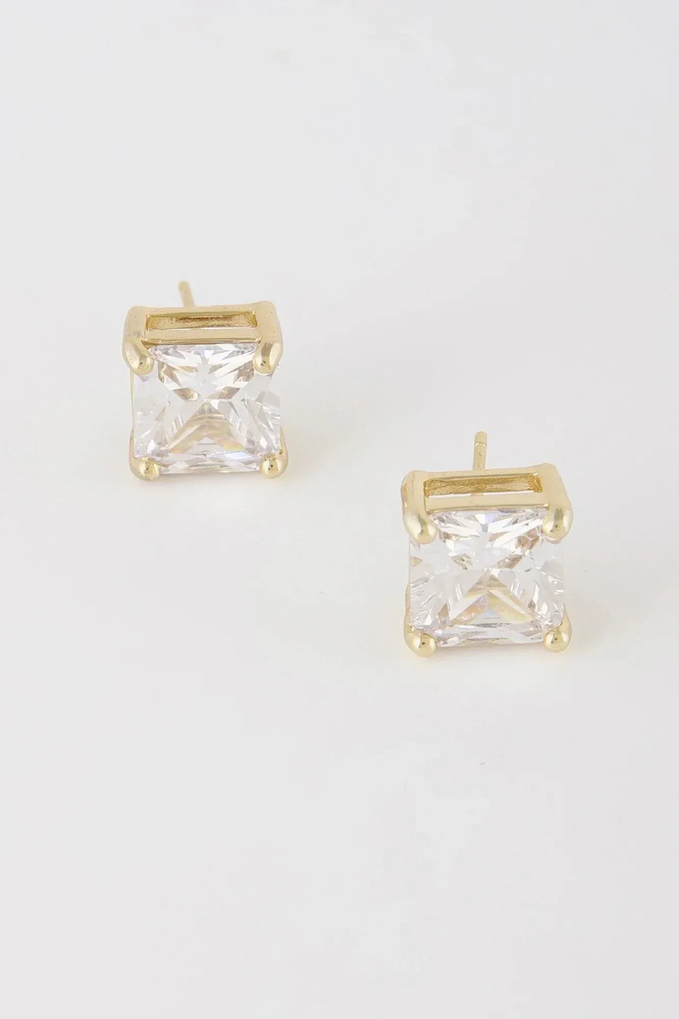 Silver Cubic Zirconia Rhinestone Earrings | Mixtshop LLC