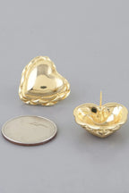 Shiny Braided Heart Stud Earrings | Mixtshop LLC