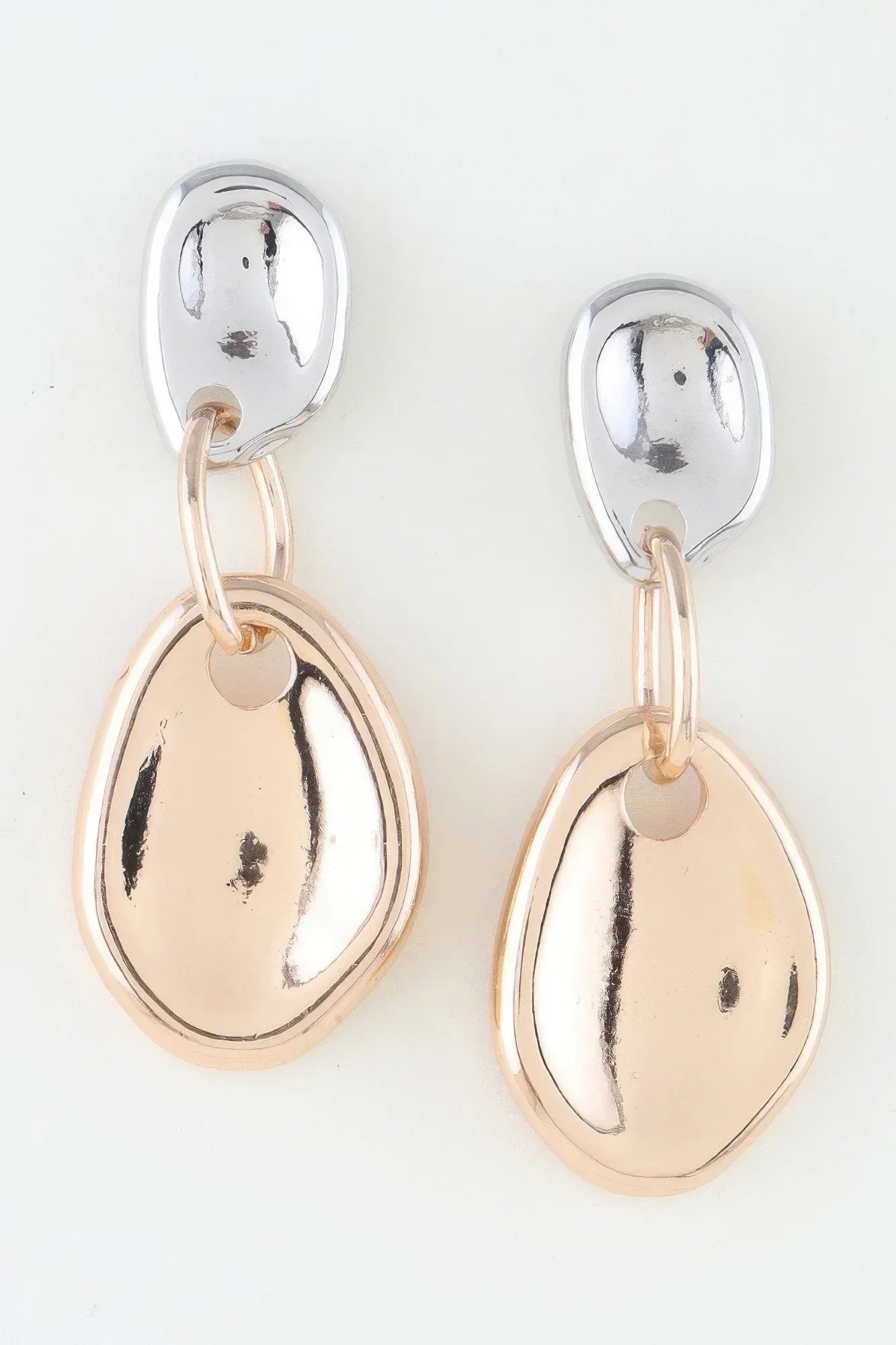 Shiny Plate Chain Drop Earrings | Mixtshop LLC Main image